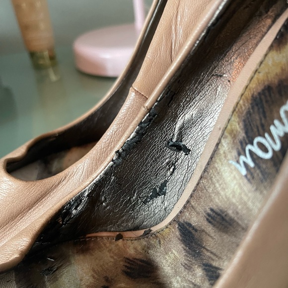 Sam Edelman Lorissa Peep Toe Pumps Nude 8.5 - Picture 5 of 6